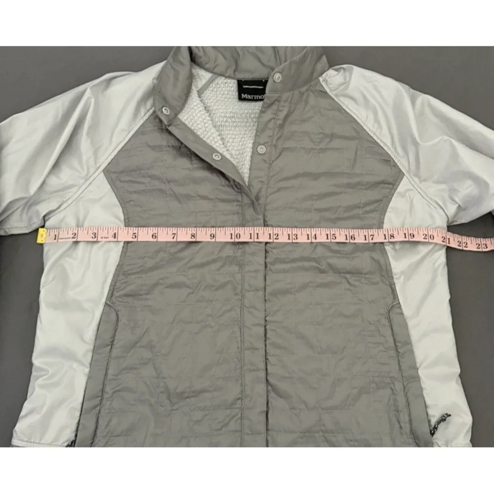 Marmot Macchia‎ Jacket Womens Size Large Gray Polartec Strom Thermal Insulated